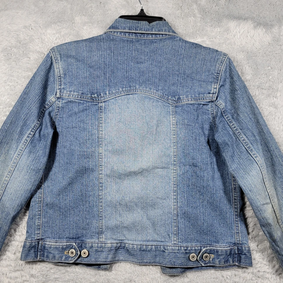 Gap Denim Jean Jacket Kids Girls XXL Blue Button Up Long Sleeve - dirt/wear - Image 2 of 4