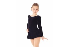 NEW MONDOR BLACK VELVET EXAMINATION FIGURE SKATING DRESS 2850 GIRLS 12-14