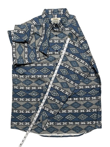 Cabela’s Men’s M Button Up Soft Chamois Aztec Southwestern Button Down Shirt - Picture 4 of 6