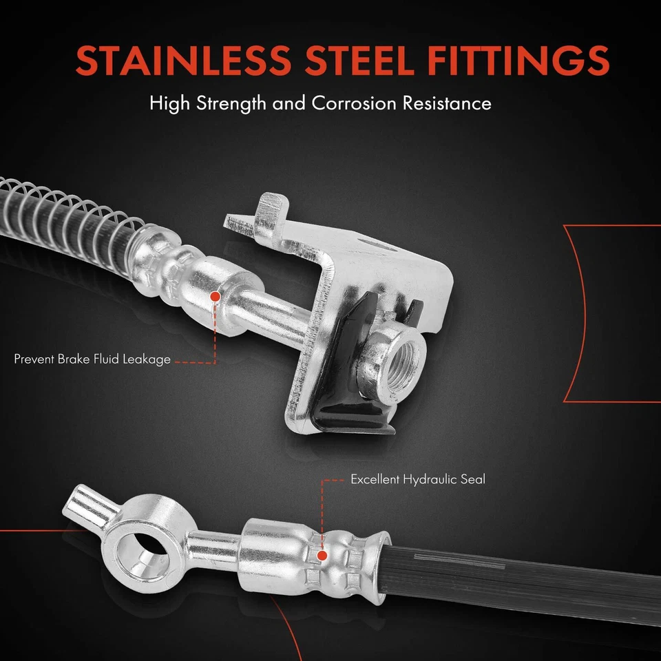 Manguera hidráulica de freno delantero derecho pasajero para Hyundai Elantra 2017-2020 Kia Forte Foto 4 de 4