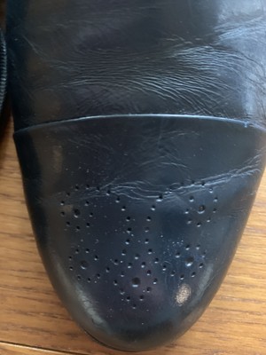 BALLY Gino Mens US Size 11 Black‎ Oxford Cap Toe Medallion Made in Italy Bally Gino Calfskin Medallion-Cap Toe Mens Oxfords Made in  main image 3