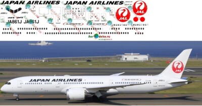1:144 Decal  Boeing 787-9 - Japan Airlines - AeroDeka #B787-02 for ZVEZDA kit