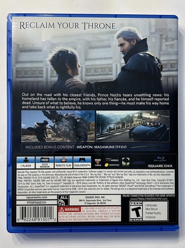 Final Fantasy XV - Day One Edition (PlayStation 4, 2016) Pre-Owned - Bild 2 von 3
