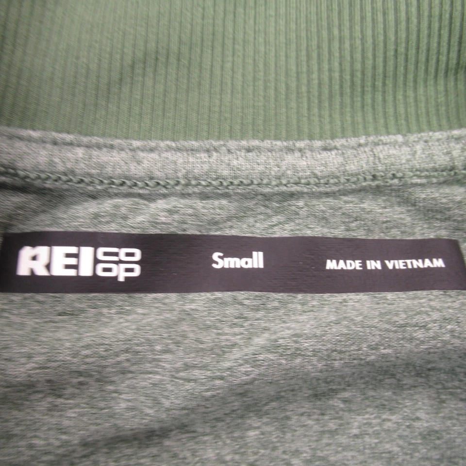 Suéter REI Mujer Pequeño Manga Larga Cuello Alto 1/4 Cremallera Pullover Ligero Foto 3 de 4