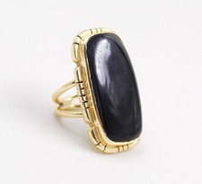 Big Black Onyx Statement Silver Ring Solid 925 Sterling Silver Jewelry