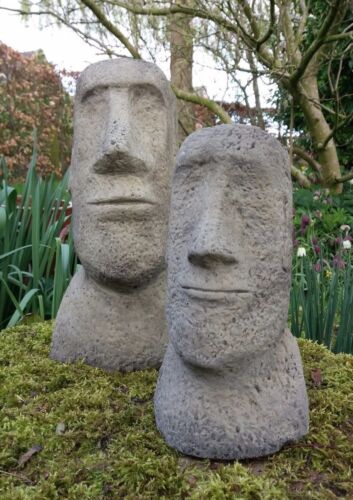 Stone Garden Pair Of Moai Easter Island, Moai Garden Statues Australian