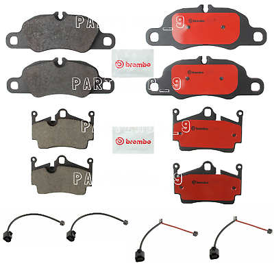 For Porsche Boxster Cayman Set Pair of Front /& Rear Disc Brake Pads with Sensors