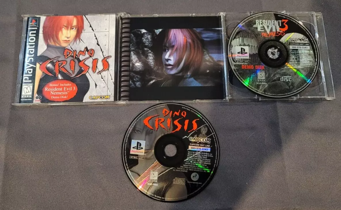 SONY PlayStation PS1 Dino Crisis Includes Resident Evil 3 Demo