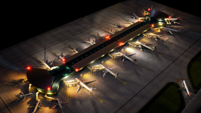 【値下げ中】Gemini Jets 空港模型 Gemini Jets 1:400 Scale DELUXE Airport Terminal GJARPTC IN STOCK