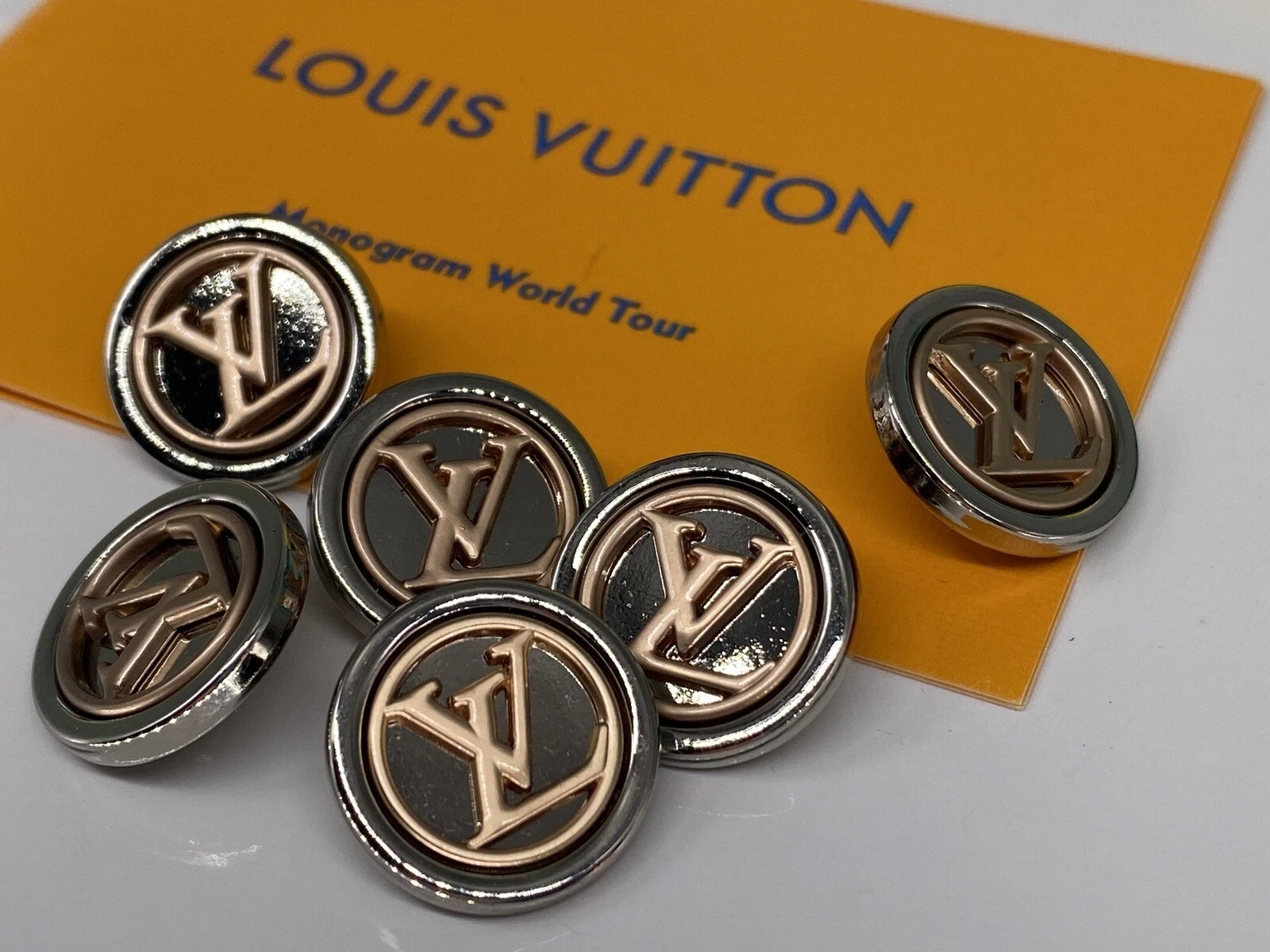 LOUIS VUITTON（LV） Ø 30 mm set 10 bottoni di ricambio bottoni in metallo LV Louis Vuitton bottone logo button