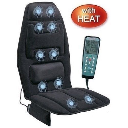 Massage Chair Cushion Heat Back Neck Vibrating Seat Body Massager Portable NEW  - Picture 1 of 8