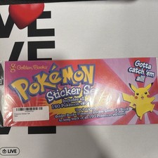 MIP From 1999 Pokemon Package by Golden Books 150 Stickers Set