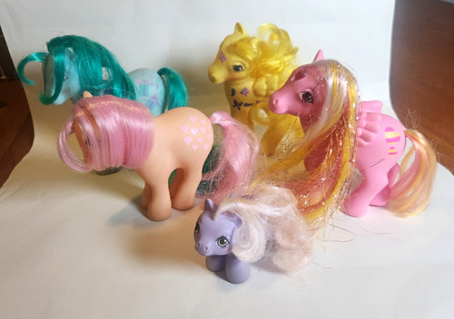 Hasbro My Little Pony G1 Vintage Lot of 5: Gem, Butterfly, Yo-Yo, Sweet, Peachy