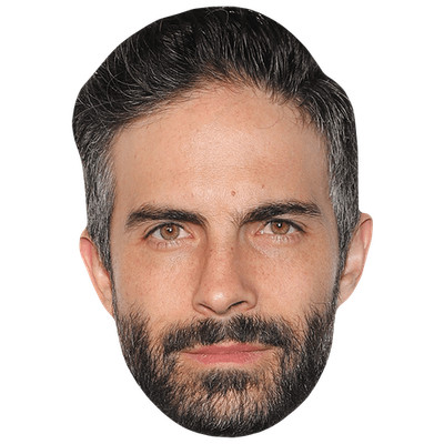 Osvaldo Benavides (Bart) Promi Maske, flaches Kartengesicht, Kostüm Maske