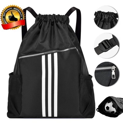 Drawstring Bag Gym School PE bag Swimming Bag Sports Rucksack Adult Kid Backpack