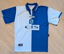 Original Uhlsport Blackburn Rovers 1998/00 Home Shirt Mens Large Soccer Jersey