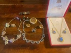 vintage costume jewelry lot Signed Bsk Sarah Coventry Unsigned Sherman Sets