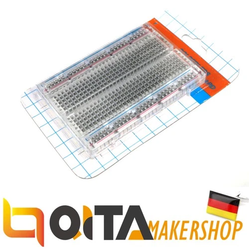Steckbrett Breadboard 400 Kontakte Experimentierbrett Prototyp Pins  für Arduino