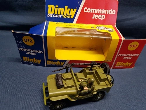 VINTAGE 1970'S DINKY 612 COMMANDO JEEP V.N MINT ORIGINAL BOXED