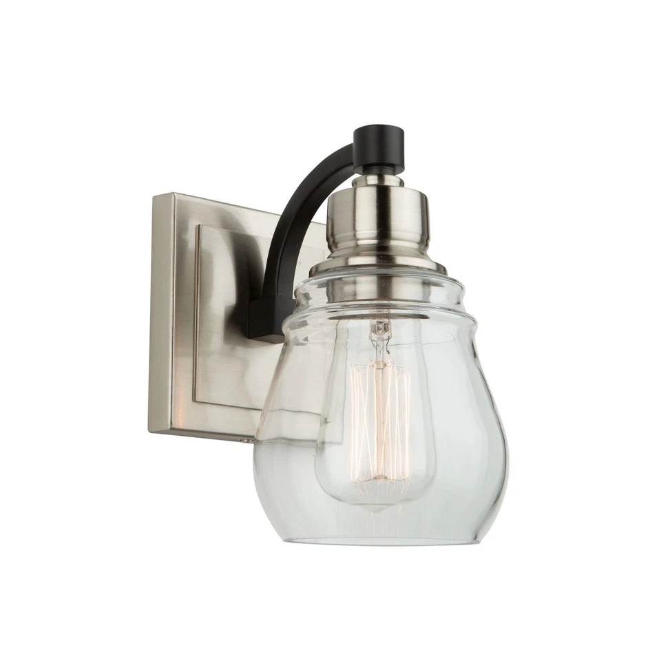Aplique de baño Artcraft Lighting AC11681 Nelson 8" de alto - negro Foto 3 de 4