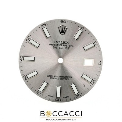 ROLEX Zifferblatt OYSTER Perpetual Datejust 41mm Silber ''Swiss Made'' Pro 116300 - ...
