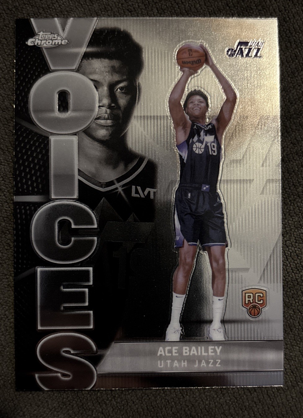 2025-26 Topps Chrome-  Ace Bailey Voices INSERT #VS-10 RC Rookie Card Jazz