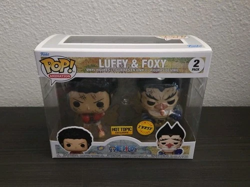 FUNKO POP Luffy And Foxy CHASE 2 Pack Hot Topic Exclusive One Piece IN-HAND 🆕 ✅