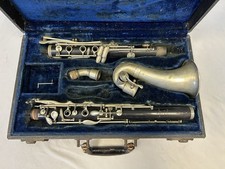 VINTAGE V. KOHLERT'S SONS WOOD Eb ALTO CLARINET  ORIGINAL CASE CZECHOSLOVAKIA