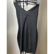 Fashion Nova Women Dress Medium Black Halter Open Back Mini Form Fitted Dress