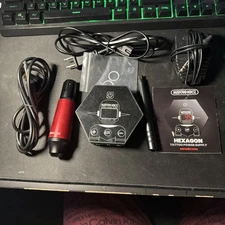 Wormhole Tattoo Gun Rotary  Machine for Beginners with Power Supply, Foot Pedal