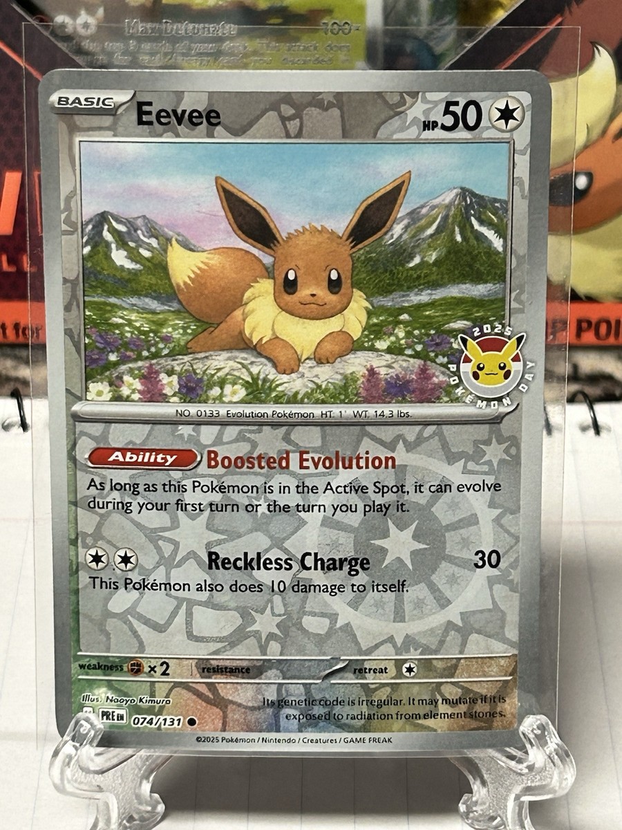 Eevee Pokémon Day 2025 Stamped Promo Prismatic Evolutions - WITH