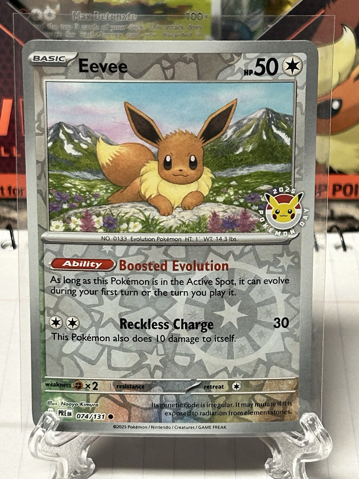 Eevee Pokémon Day 2025 Stamped Promo Prismatic Evolutions - WITH