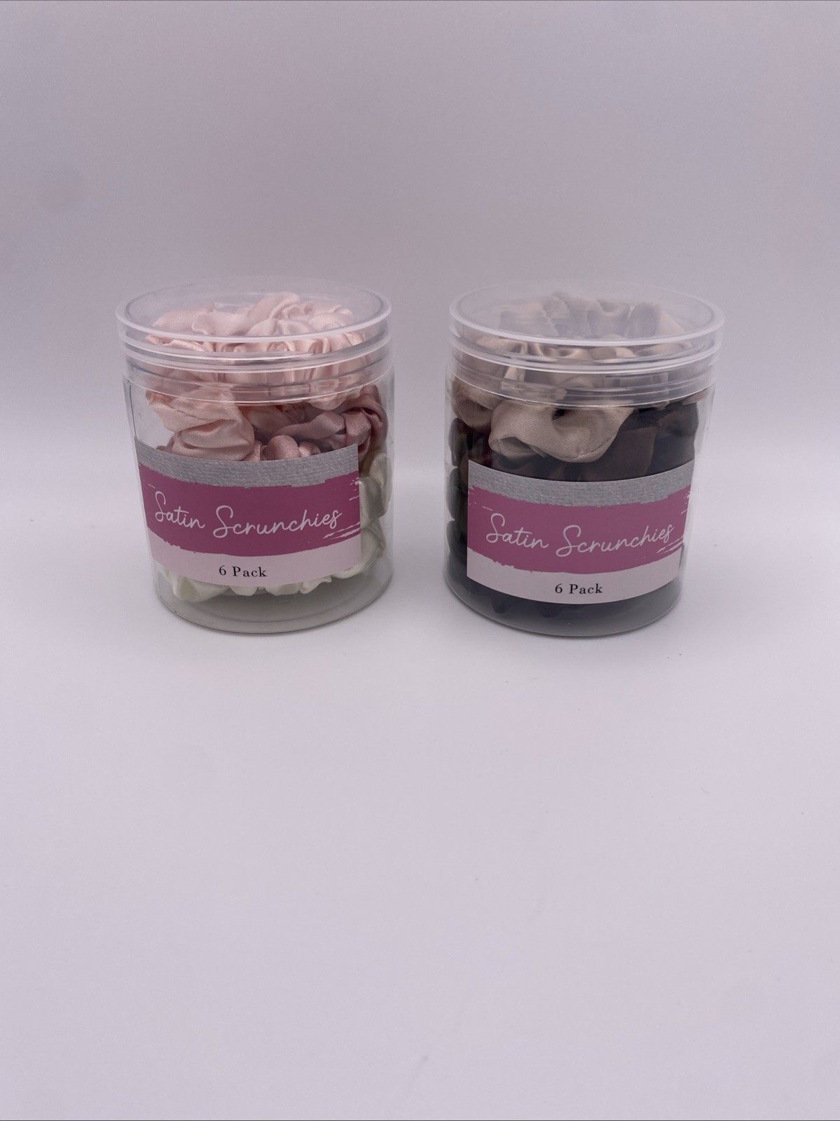 12x Satin Scrunchies Hair Bands Silk Scrunchie Ties Ponytail Holder UK Pack Set