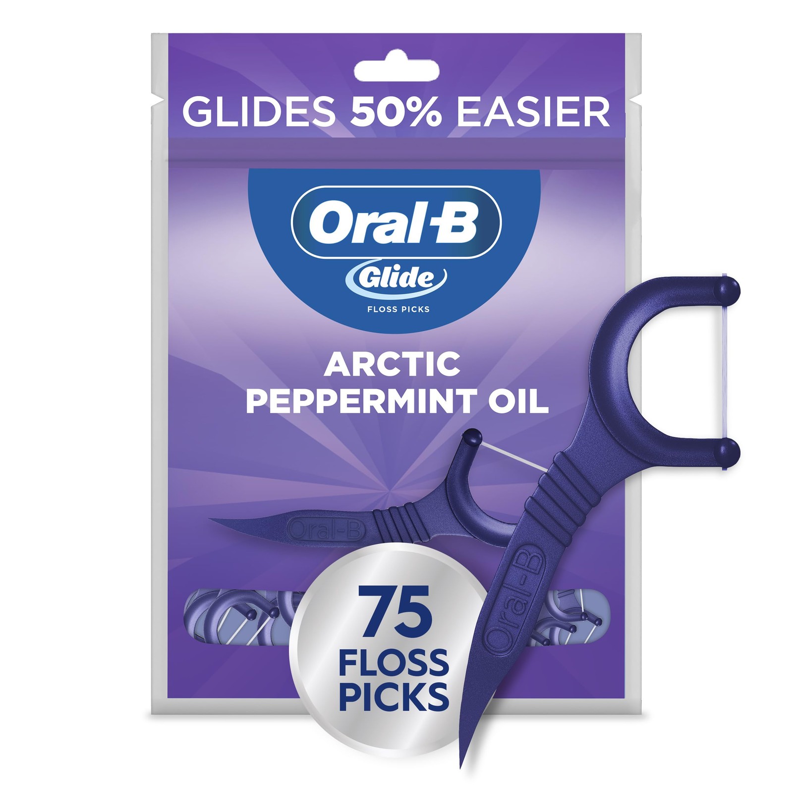 Oral B Glide 3D White Fil Dentaire Anti-Effilochage Goût Menthe Radiant Mint x75