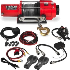Stealth Winches 4500 lb 12V Electric Winch with Synthetic Rope & 2 Wireless Remo