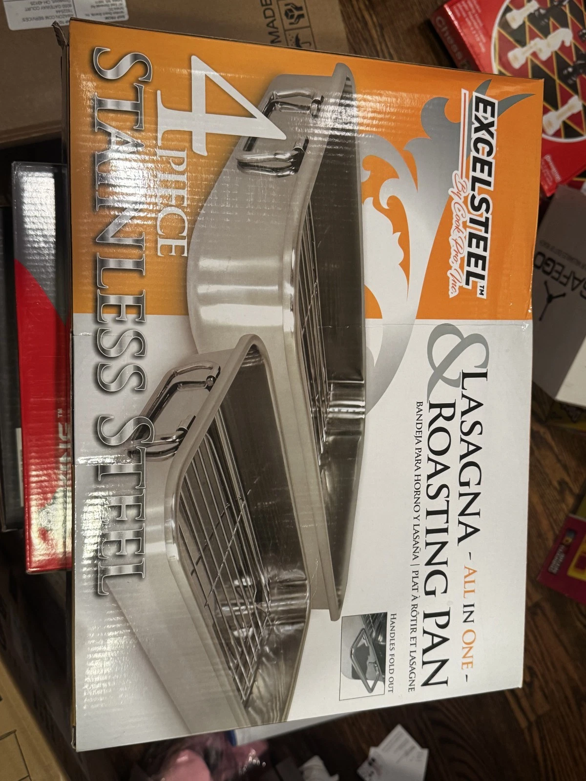 Excel Steel 4-Piece Stainless Steel Lasagna & Roasting Pan Set (NEW)
Opens in a new window or tab
