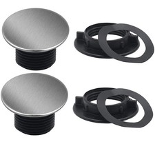 2Pcs Stainless Steel Kitchen Sink Tap Hole Cover, 1.2 to 1.6 Inch in Diameter