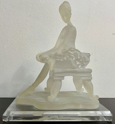 The Juliana Collection Crystalline Frosted sitzende Balletttänzerin Kunstfigur 23 cm