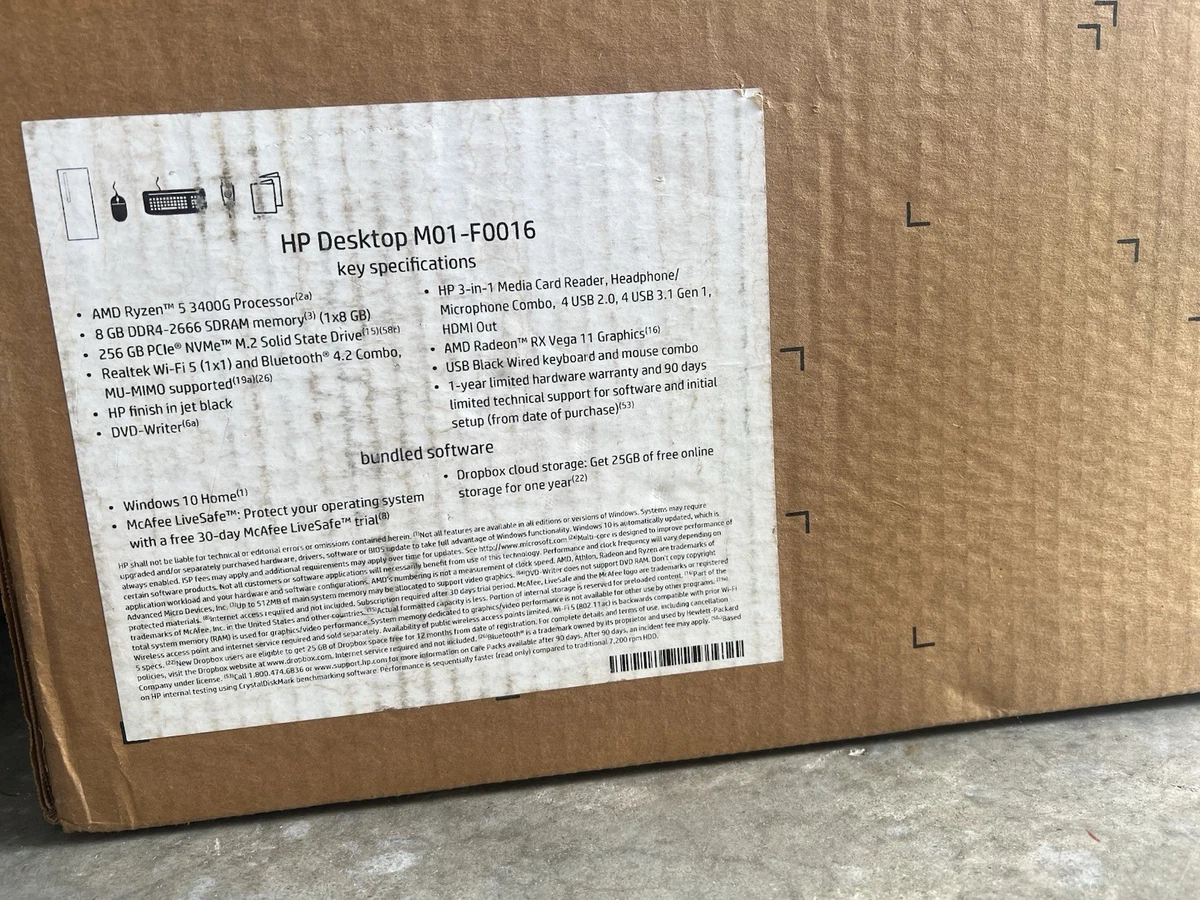 HP AMD Ryzen 5 8 GB RAM PC Desktops & All-In-One Computers for