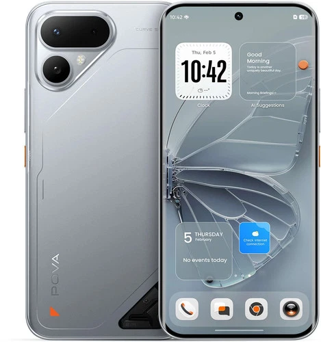 Tecno Pova Curve 2 5G Silver 8GB RAM, 128GB  Dimensity 7100 Global Version.