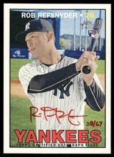 K947 ROB REFSNYDER RC AUTO 2016 TOPPS HERITAGE RED INK REAL ONE 8/67 #ROA-RR
