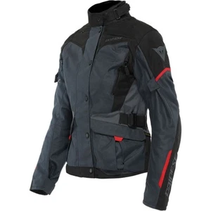 Dainese Tempest 3 D-Dry Ladies Motorbike Textile Jacket Ebony / Black / Lava Red