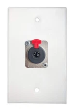 White PROCRAFT SPL-1X-WH-VAR 1 Gang White Pro Audio Installation Wall Plate Load