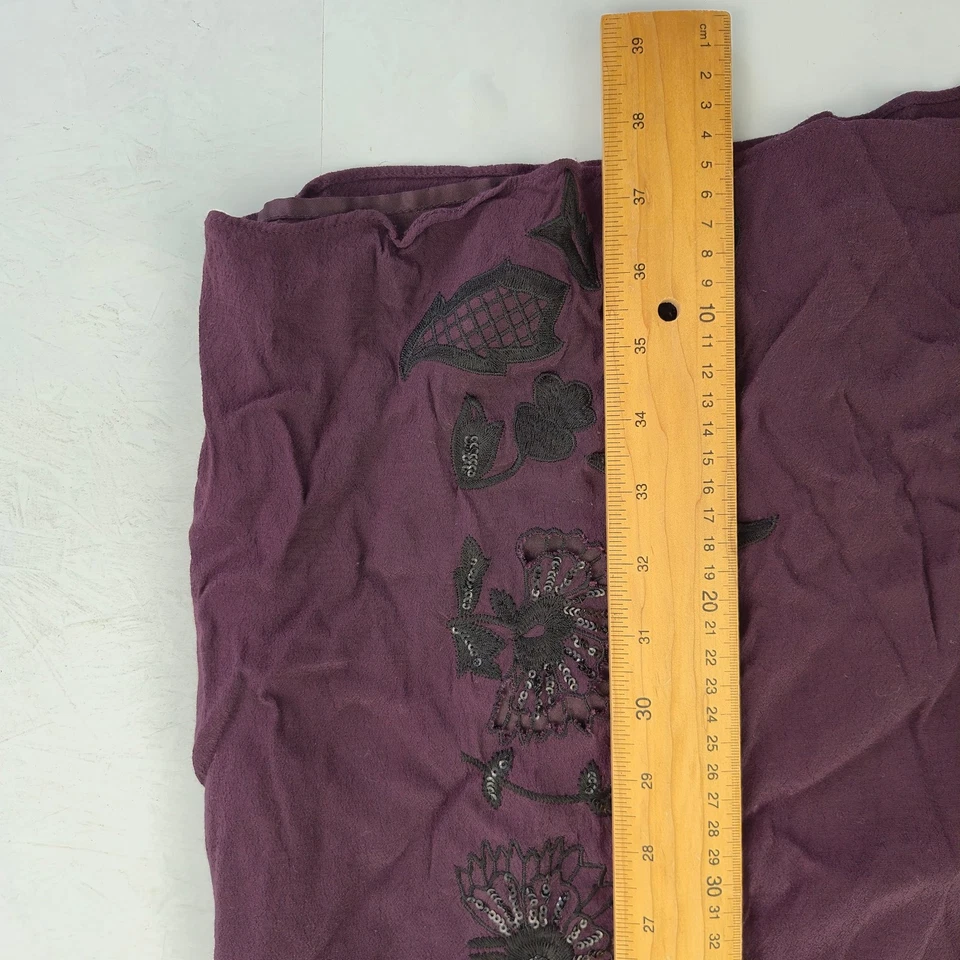 Vestido ROCHA JOHN ROCHA 18 púrpura bordado manga corta para mujer - Imagen 4 de 4