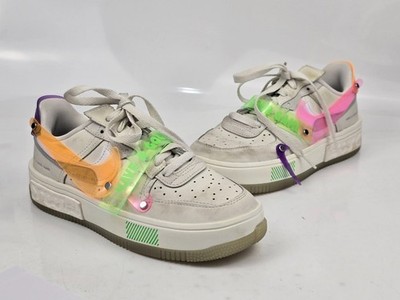Nike Air Force 1 Fontanka Women's White / Multi-Color Leather Sneakers Size 6.5
