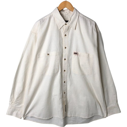 Used Timberland long-sleeved linen and cotton shirt size L men's