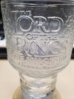 Vintage Collectible Lord of the Rings Gandalf Light Up Glass Goblet Burger King