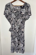 Ann Taylor Women’s Flutter Sleep Fit & Flare Belted Retro 50’s Dress 4 P Small