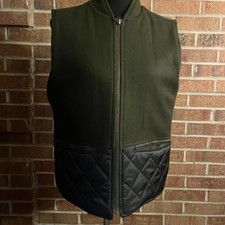 Woolrich Women S Reversible Quilted Wool Nylon Puffer Vest Pockets Full Zip NWOT