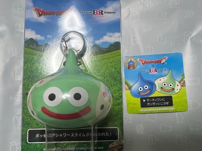 Dragon Quest 40th Anniversary Baskin Robbins Slime Keychain Sticker Set Japan